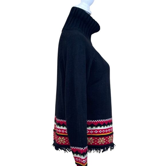 Hanna Andersson black/red sweater, fair isle, Nordic, Scandinavian, holiday - Picture 2 of 5